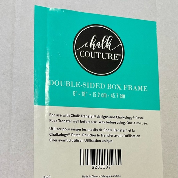 New - Chalk Couture Surfaces - Double sided box frame - 6” x 18” - Picture 3 of 5
